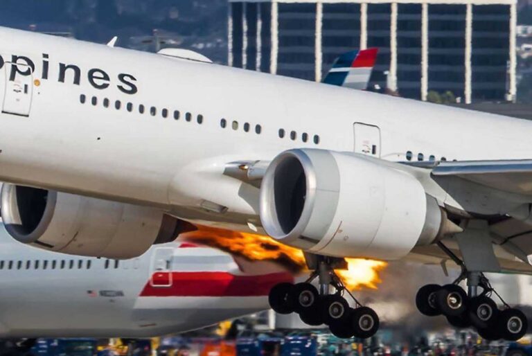 תיעוד ישראלי מלוס אנג'לס: מנוע בוער בהמראה מ-LAX