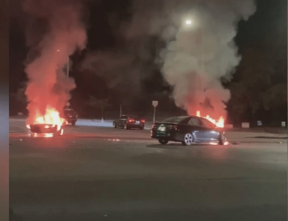 שניים נשרפו למוות בפורד מוסטנג בתאונת דרכים מחרידה בוודלנד הילס; הנהג הפוגע נעצר בחשד לנהיגה בשכרות