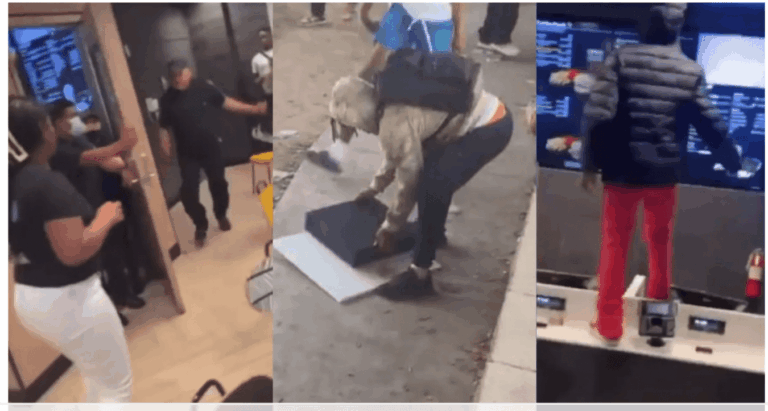 עיר ללא רחמים: סרטון אימה מראה כנופיית בוזזים מחרבת סניף של מקדולנדס בלוס אנג'לס